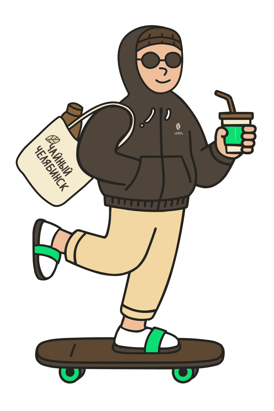 Мужчина на скейте