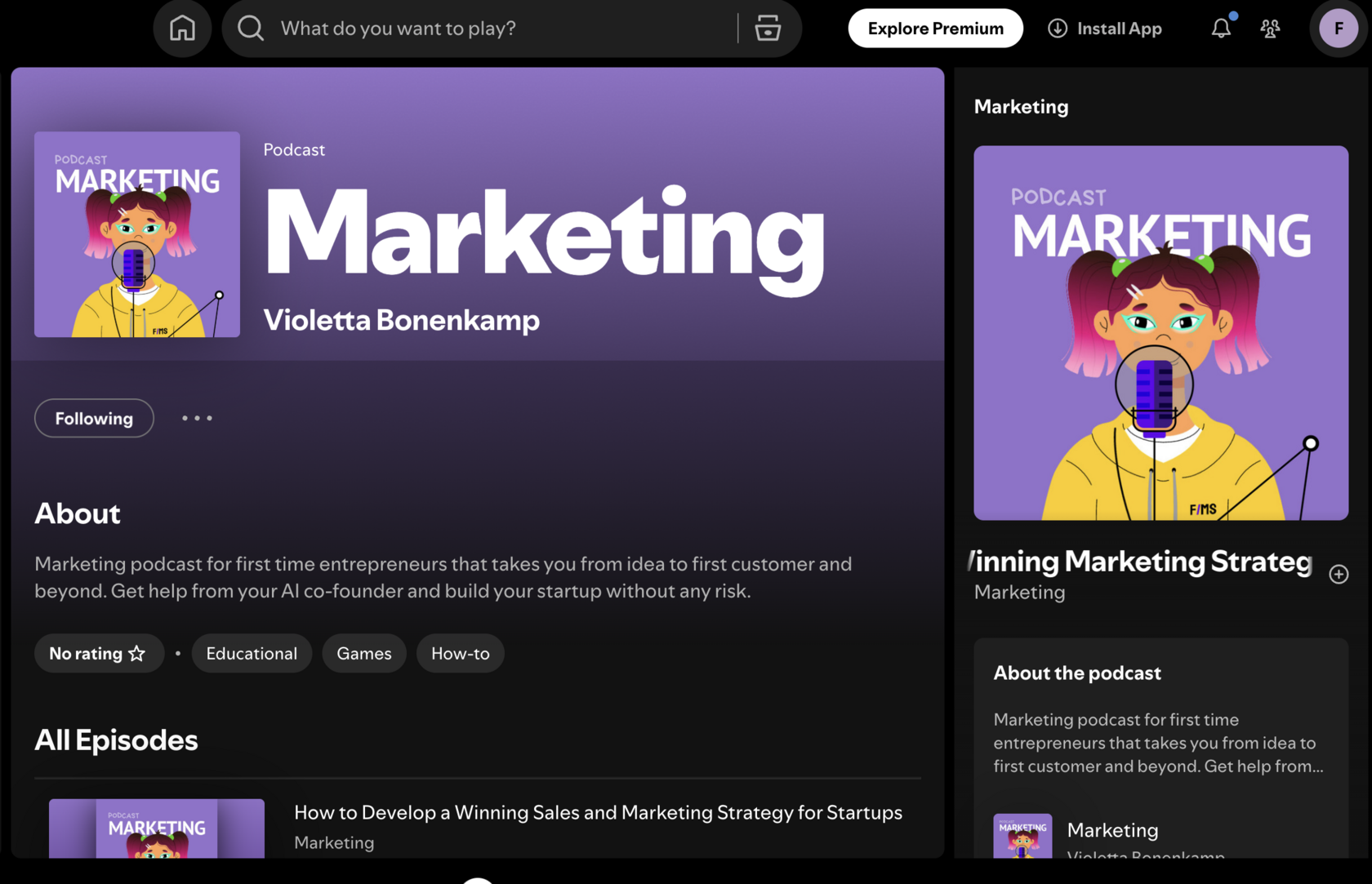 Spotify digital avatar of Violetta Bonenkamp created with ElevenLabs