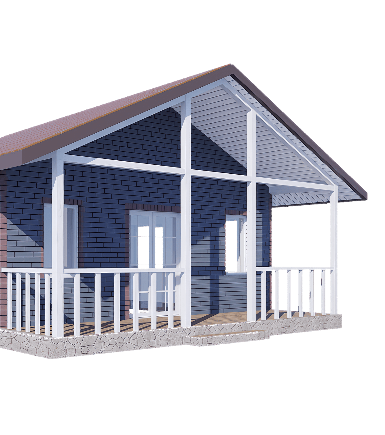 Дом в фасадных панелях