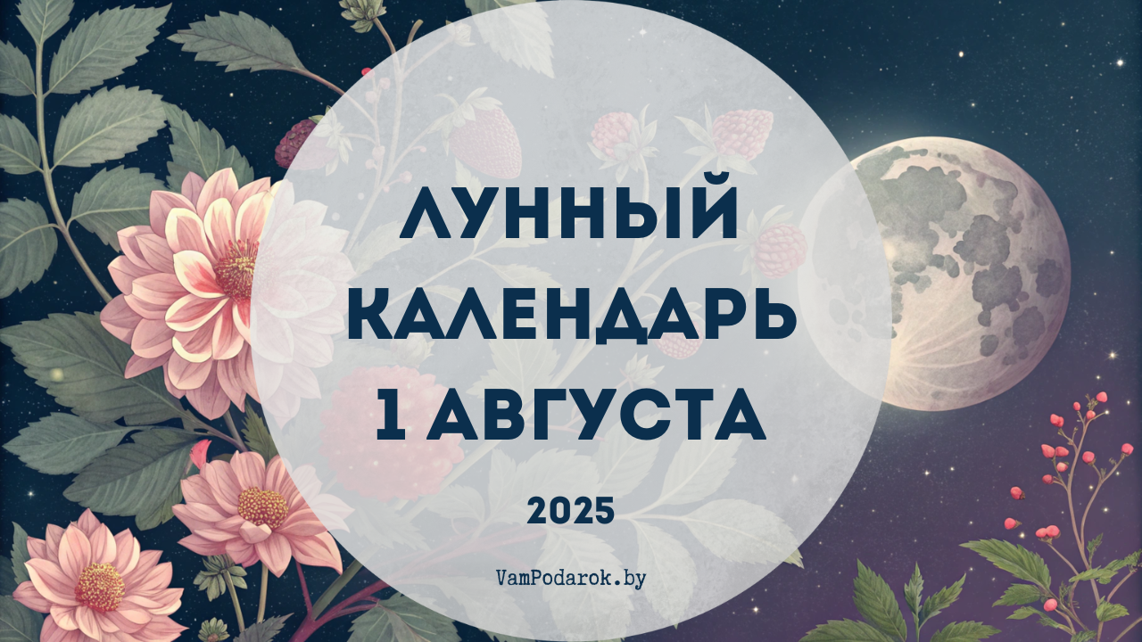 Лунный календарь на 1 августа 2025 года