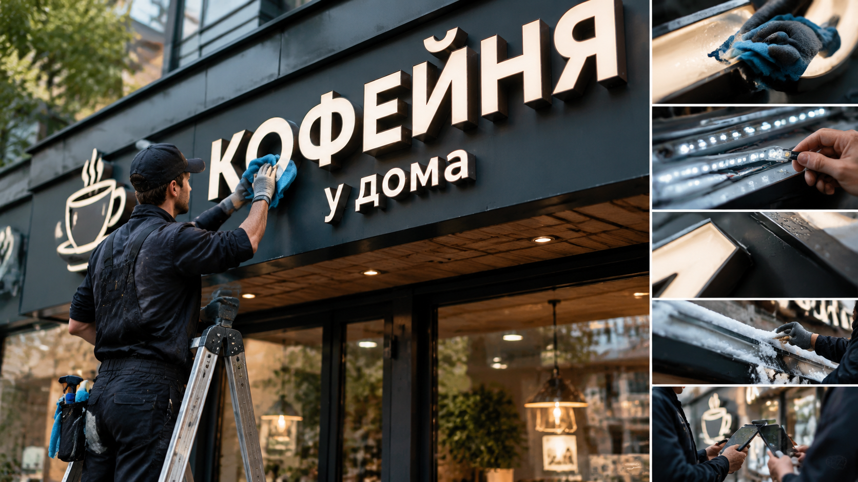 Обслуживание рекламной вывески