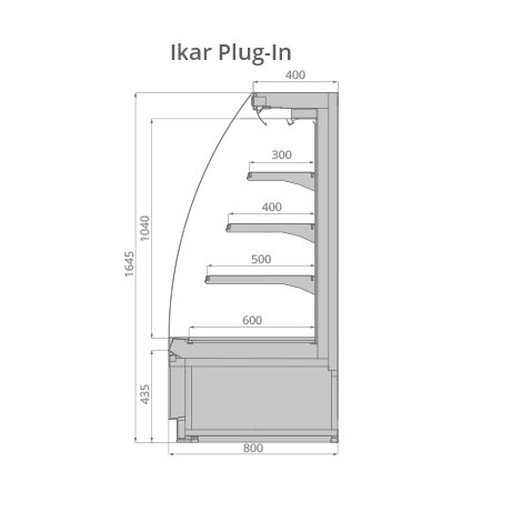 Горка пристенная Брэндфорд / Brandford IKAR PLUG-IN чертёж