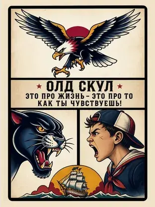 Набор стикеров «Олд Скул» REVOLUTBOX