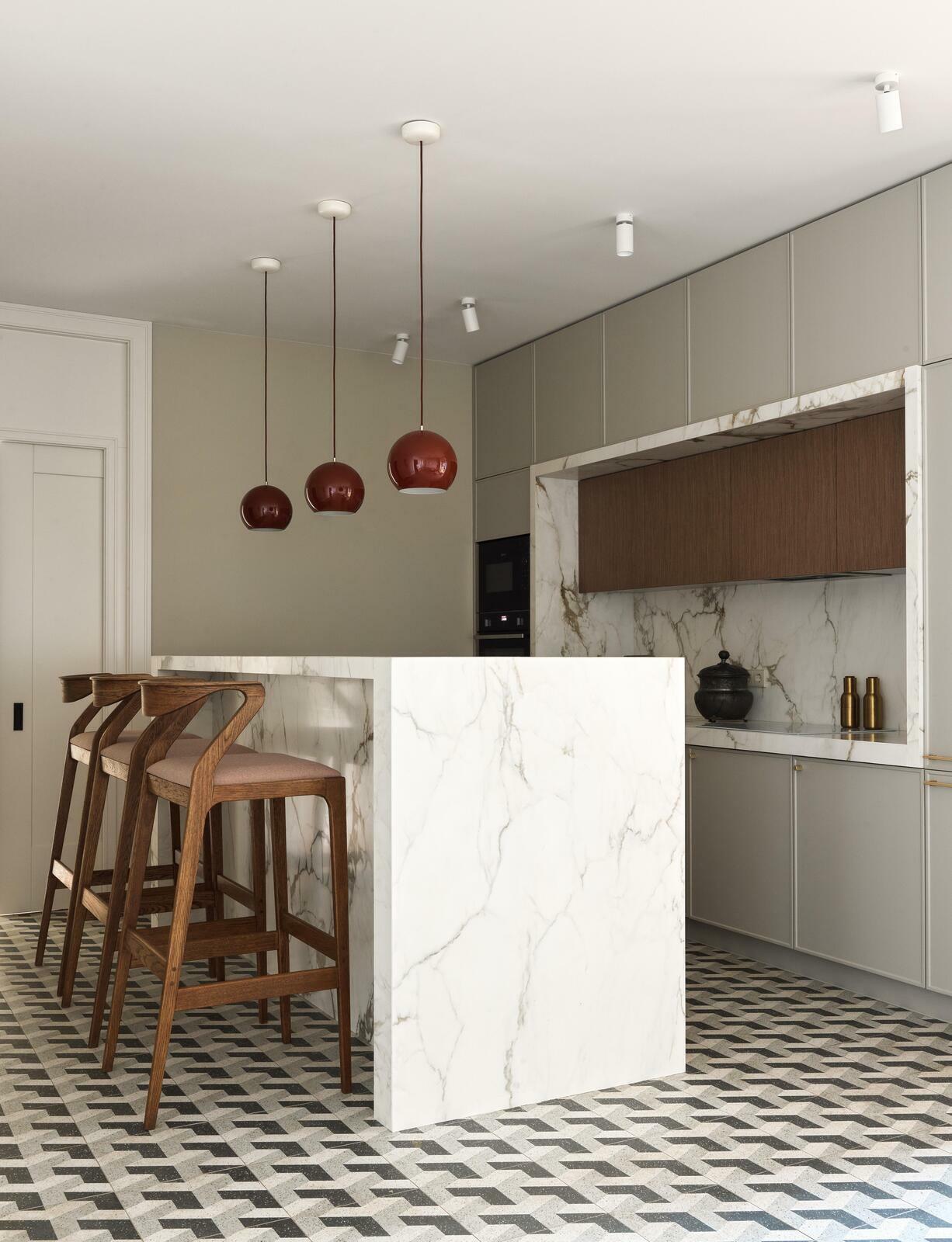 Кухня в квартире в ЖК Дирижабль по проекту дизайнера интерьера Екатерины Фёдоровой