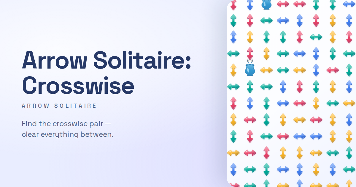 Crosswise Arrows, a calm arrow logic puzzle for Android and browser