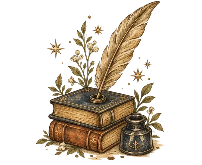 Перо и книги