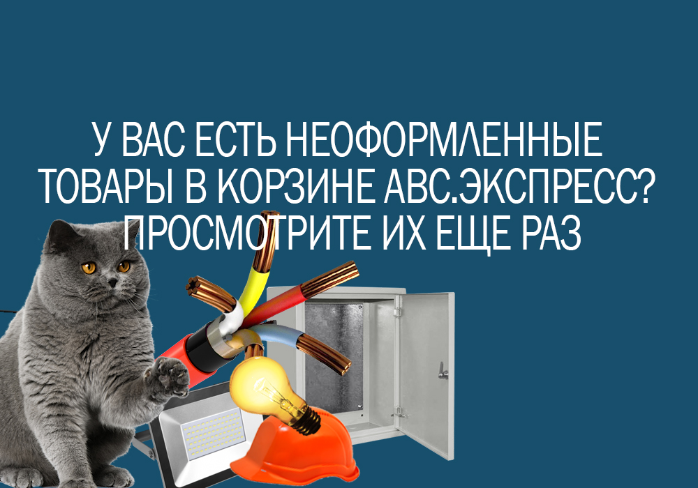У Вас есть неоформленные товары в корзине АВС.экспресс? Просмотрите их еще раз