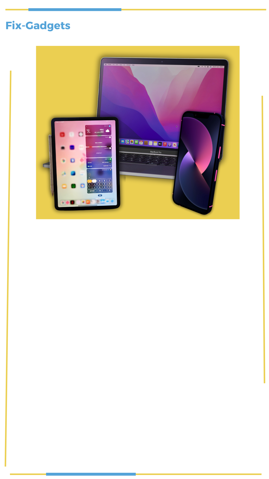 Ремонт телефонов, планшетов и ноутбуков