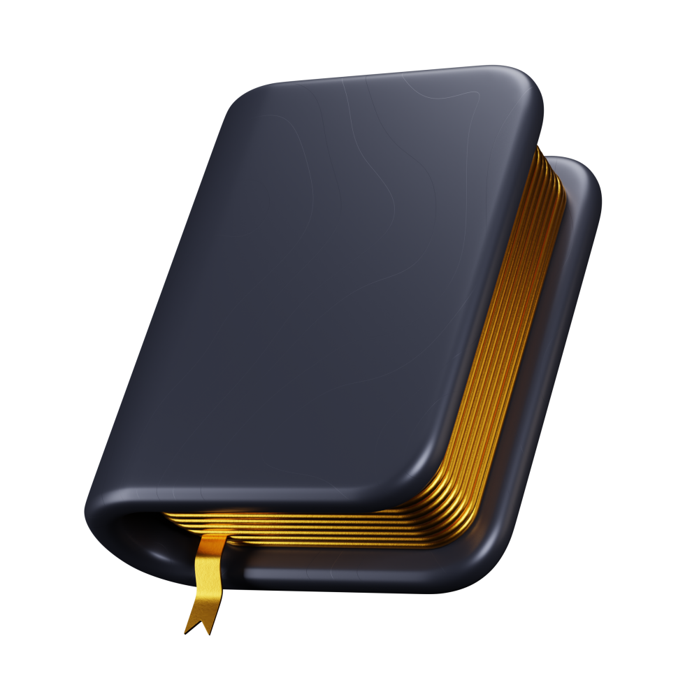 Блокнот 3d. 3д icon Yellow Notebook.