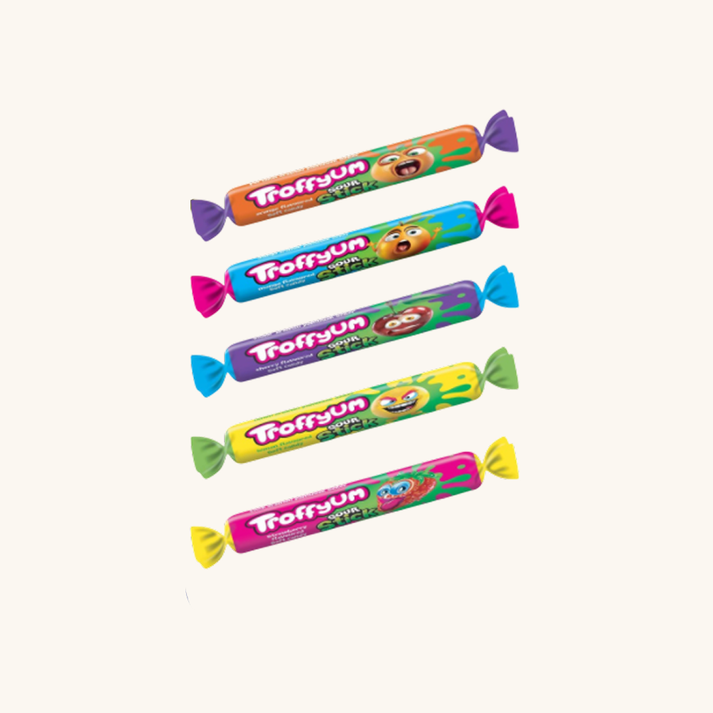 Жевательные палочки с фруктовыми вкусами &quot;TROFFYUM&quot; кислые