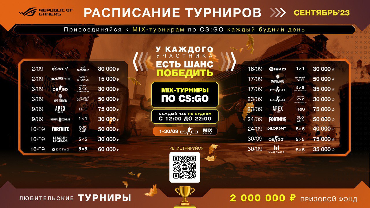 Турниры от COLIZEUM