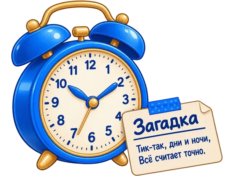 Будильник и записка-загадка для домашнего квеста