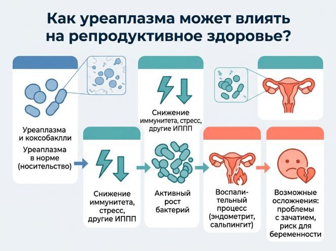влияние уреаплазмы инфографика