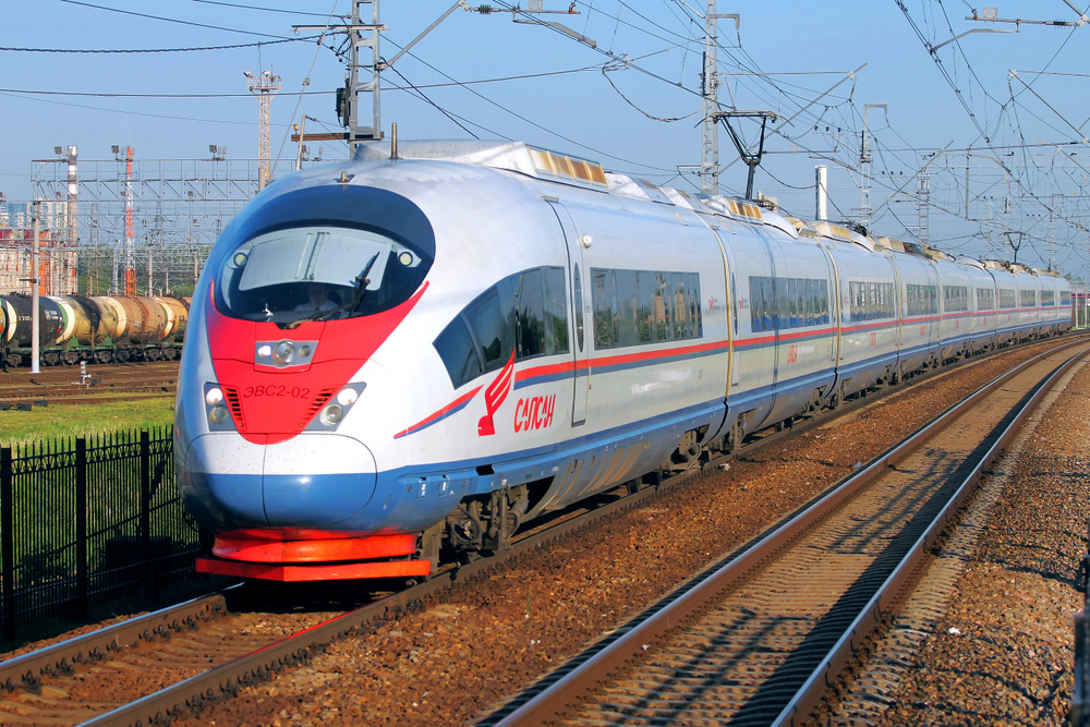 скорый поезд сапсан жд пути рельсы станция вокзал