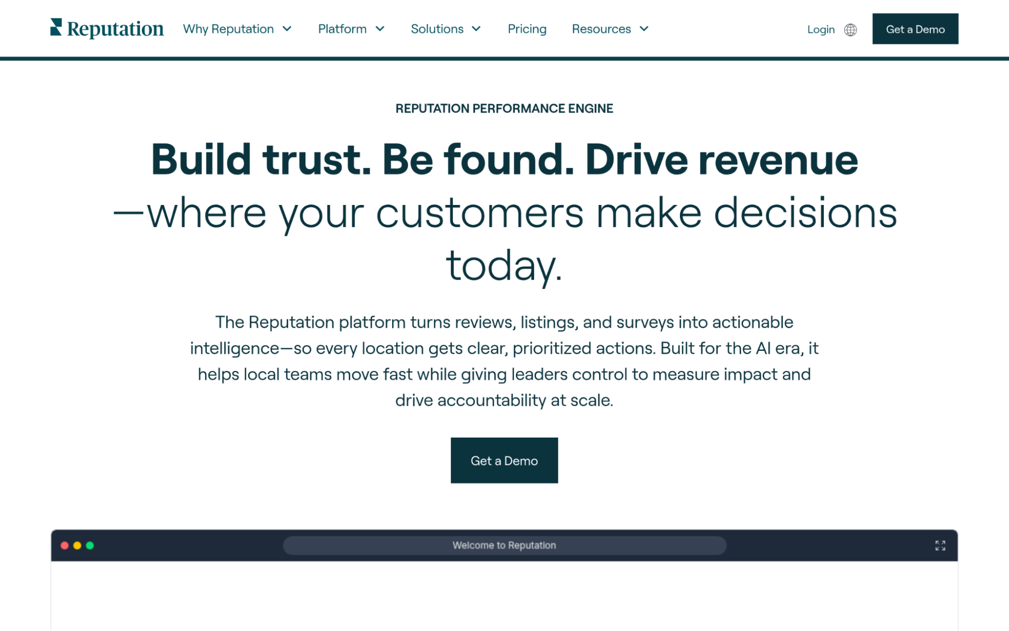 Reputation - Best for Enterprise Review Management and Customer Experience at Scale