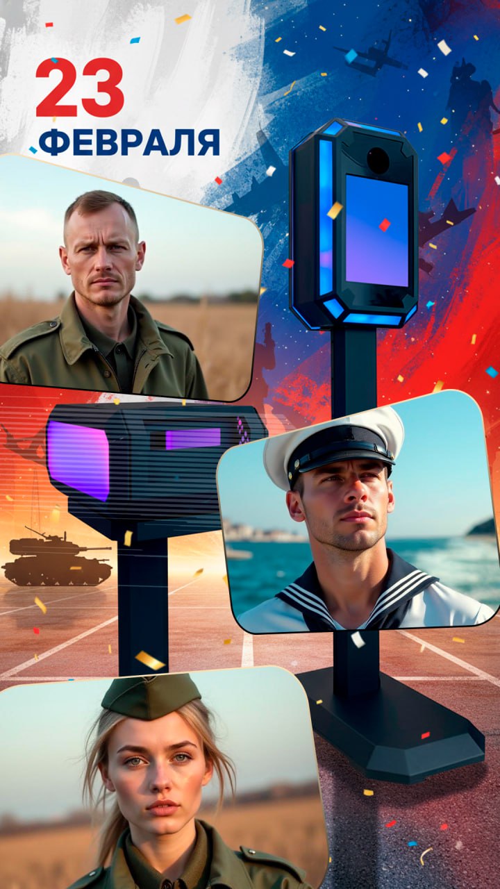 Фотобудка с ИИ милитари