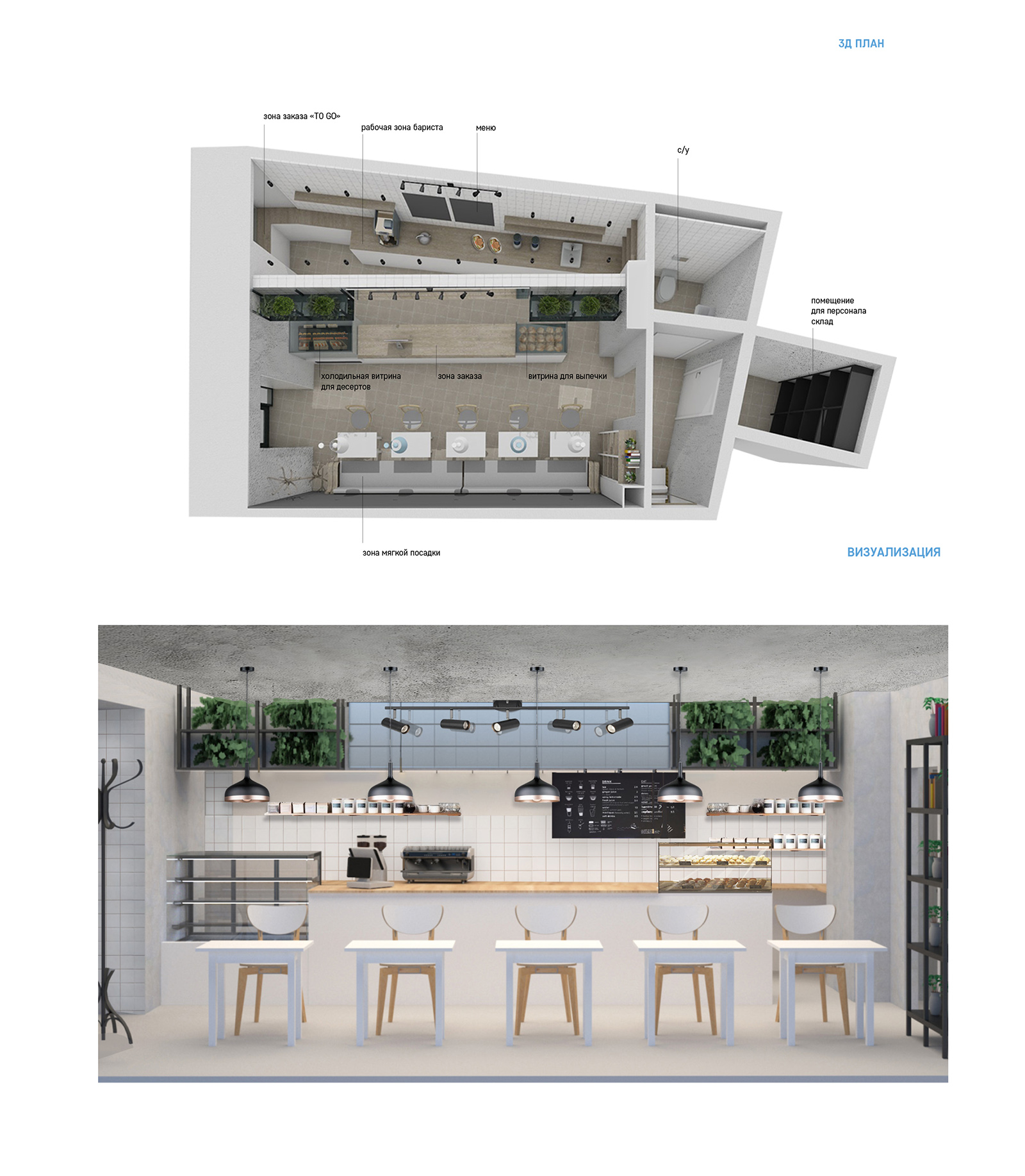 Дизайн проект кафе архитектурное бюро Май Архитектс