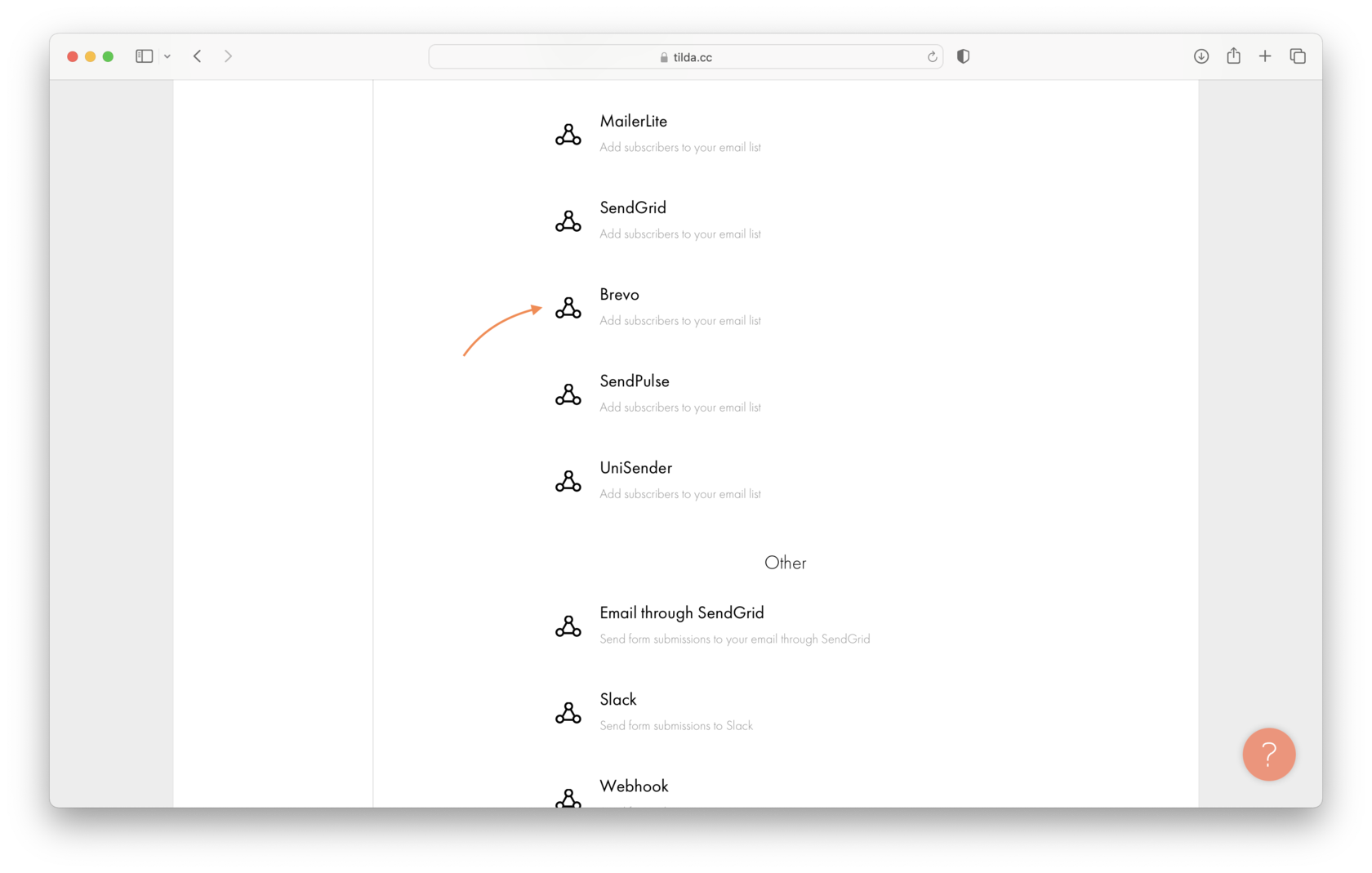How To Add Contacts To Brevo Mailing Lists Tilda Help Center