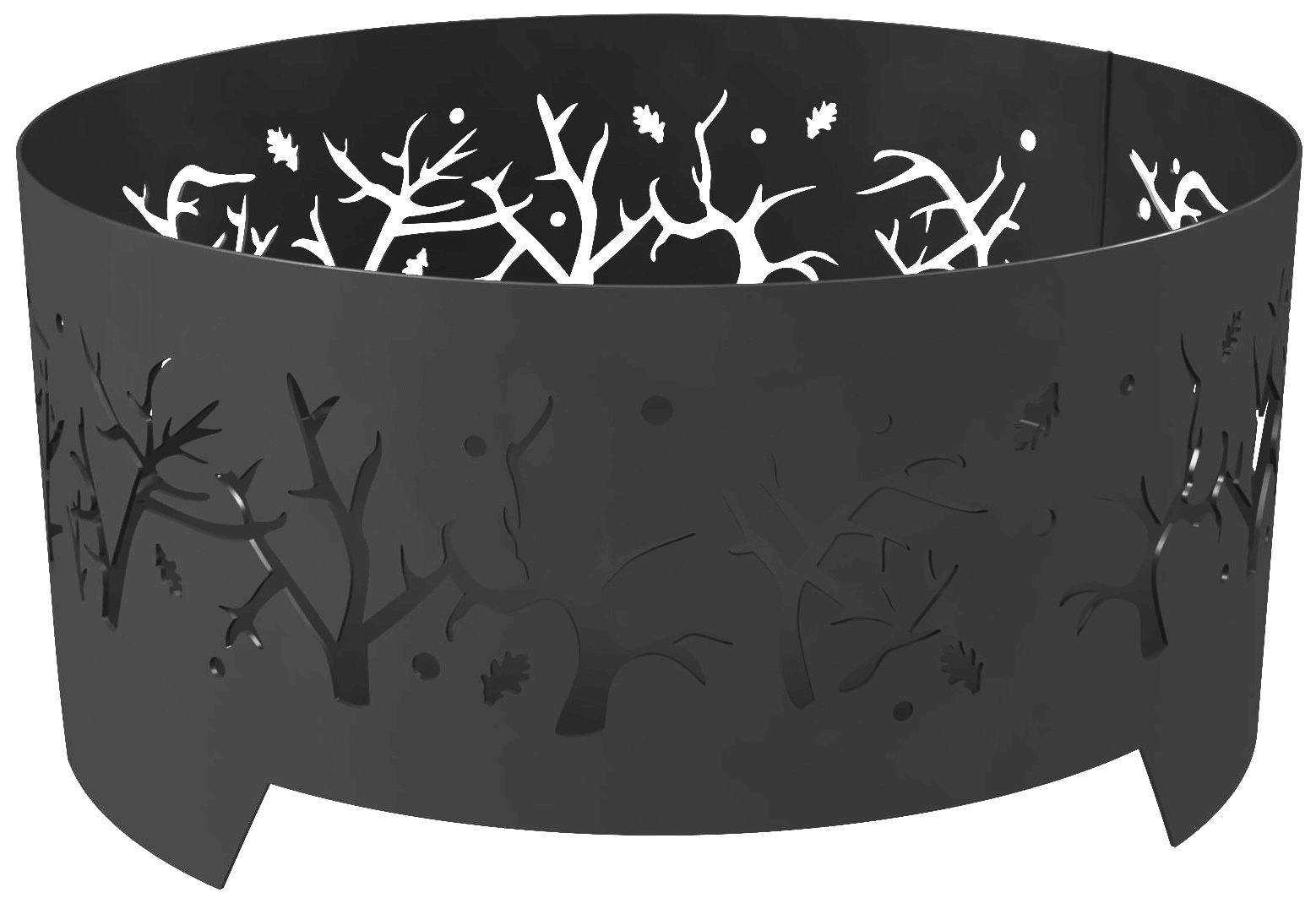 Костровая чаша Ветки 65 см с узором