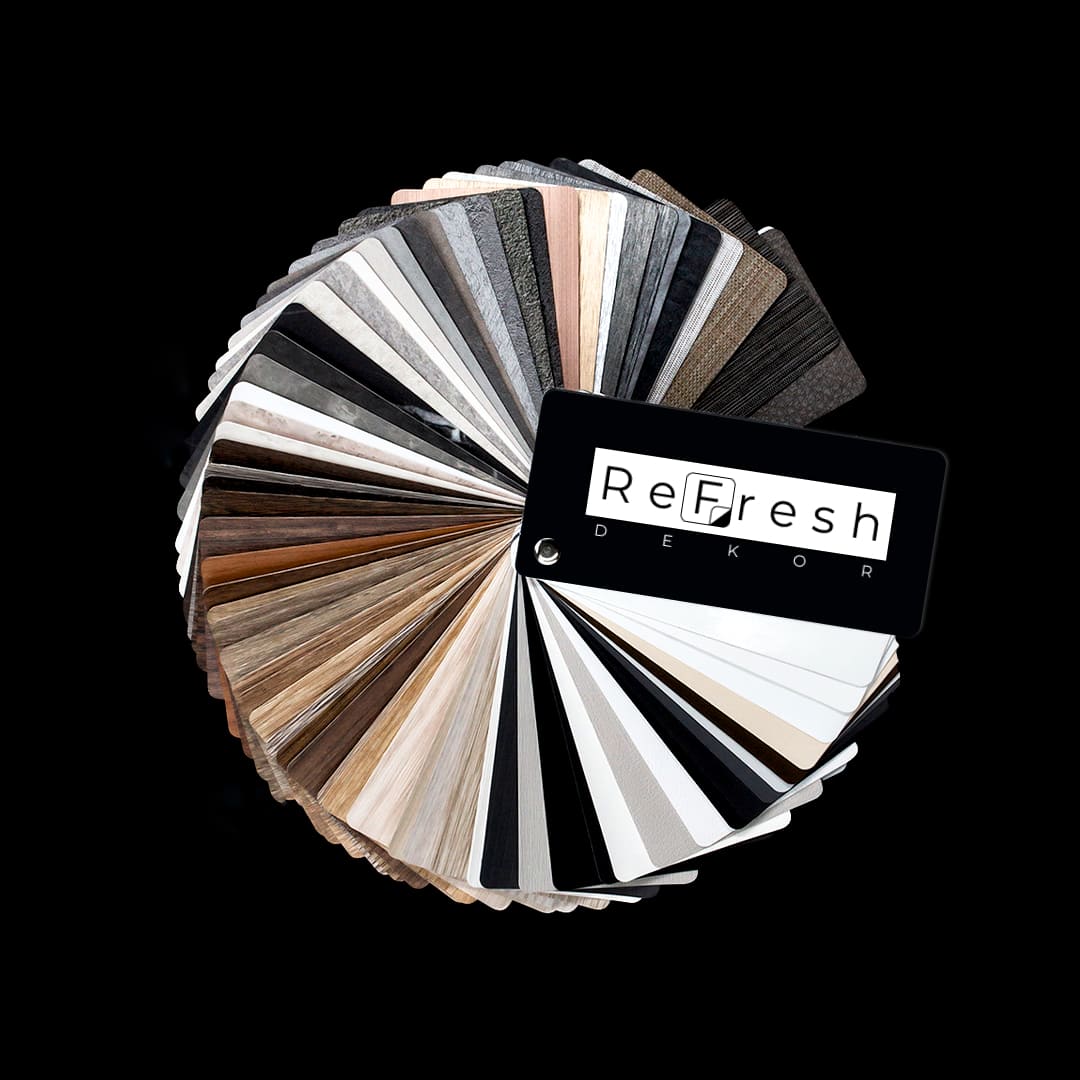 каталог текстурных плёнок refresh dekor под камень, дерево, кожу 