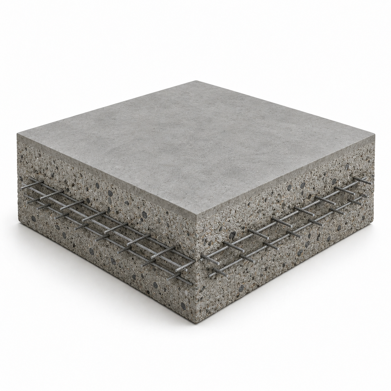 Бетонный пол с армированием сеткой