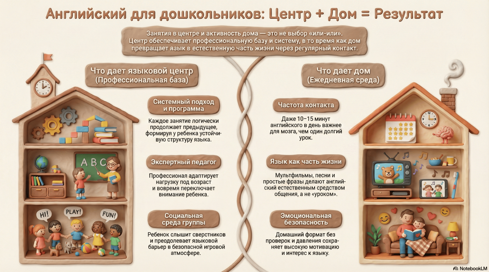 Что даёт центр и что даёт дом для обучения дошкольника английскому