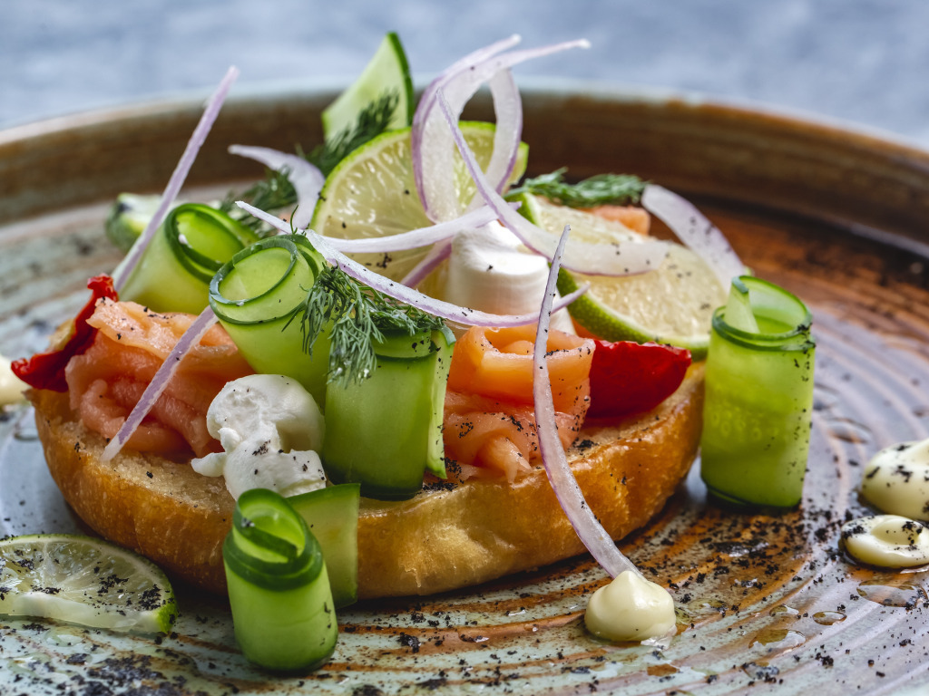 блюдо брускетта овощи заказ