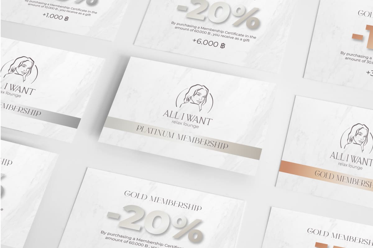 Брендинг для салона красоты ALL I WANT: логотип, фирменный стиль, гайдбук, вывеска