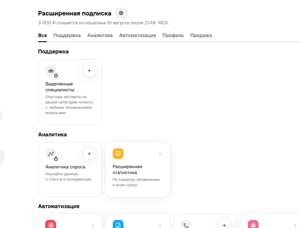как понять, когда менять тариф на Авито