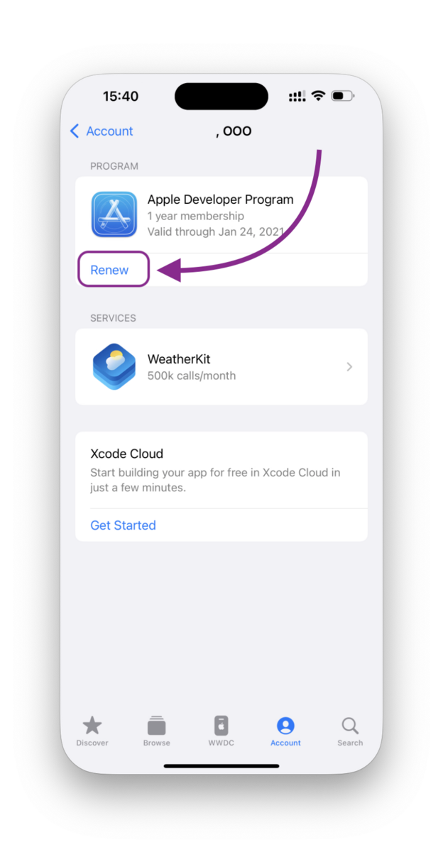 Продление Developer Apple ID