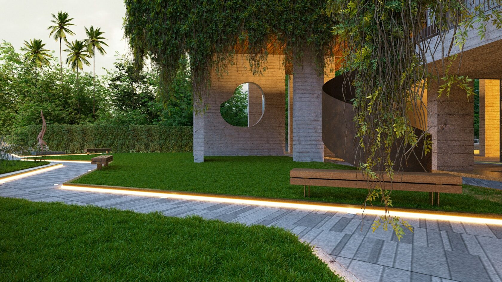 Russian Garden pavilion visualization