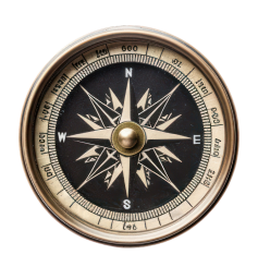 компас, север