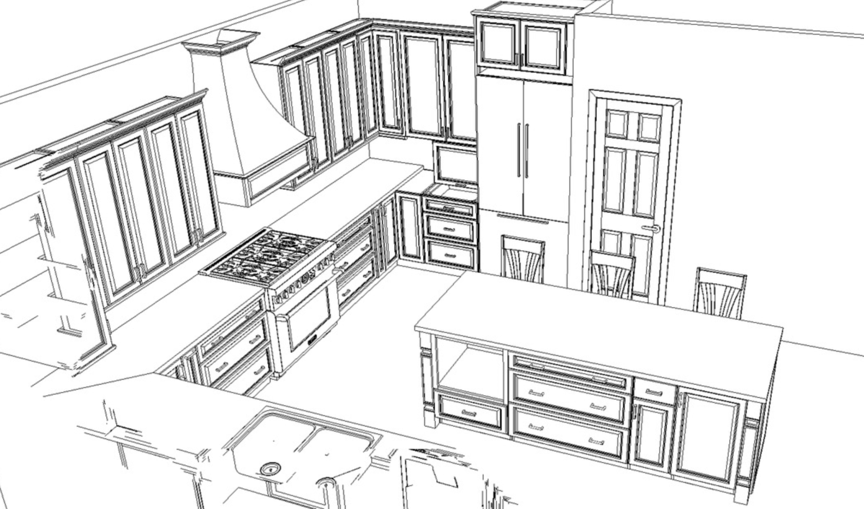 Кухня 3d рисунок