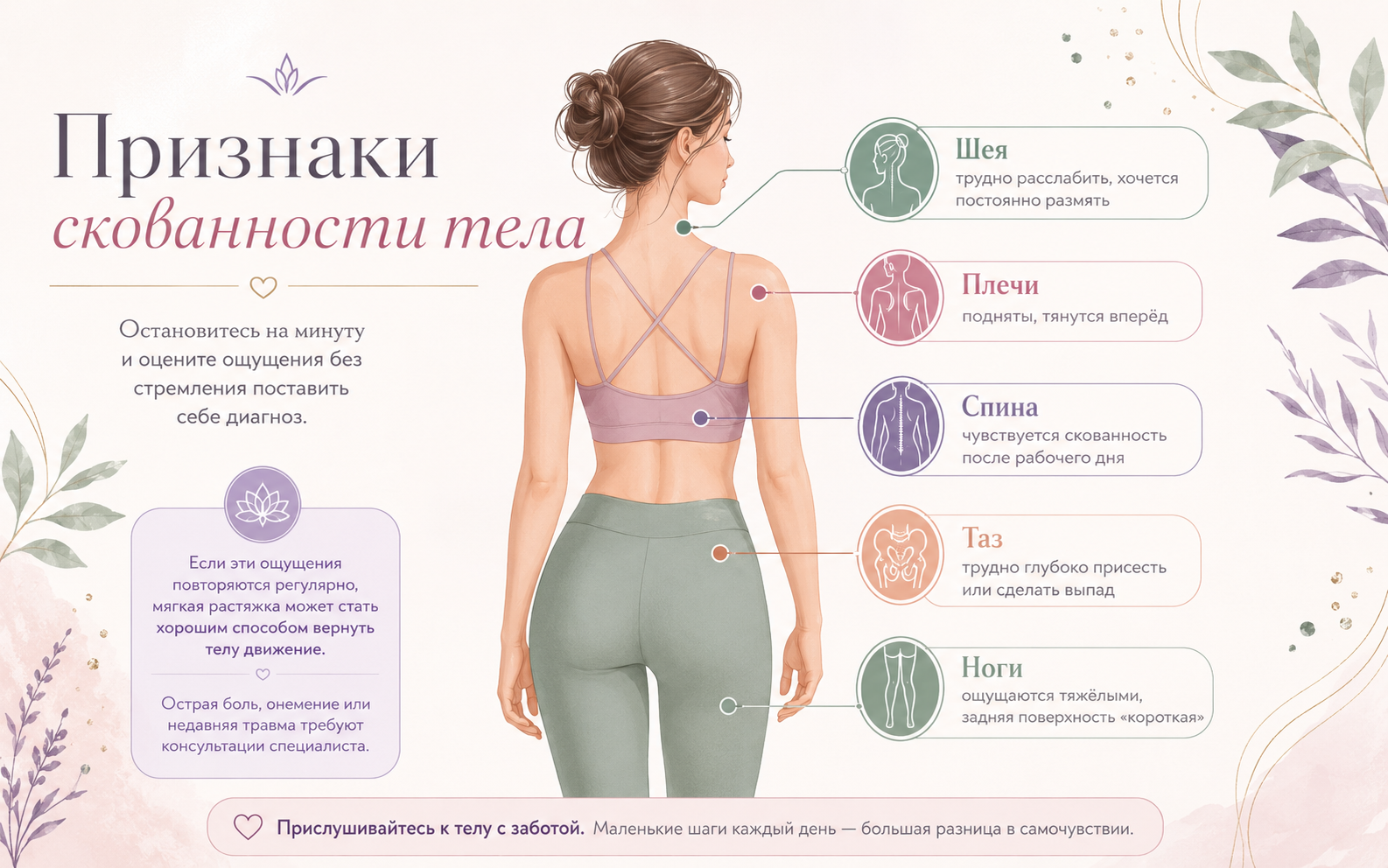 Признаки скованности тела после сидячей работы