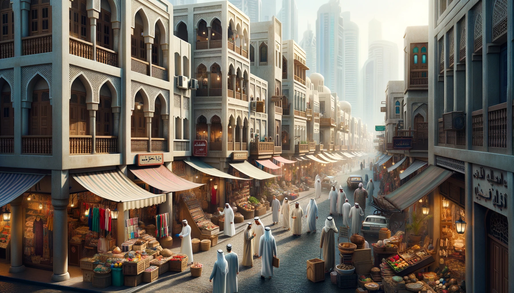 Старй город Дубай. AI-сгенерированное изображение