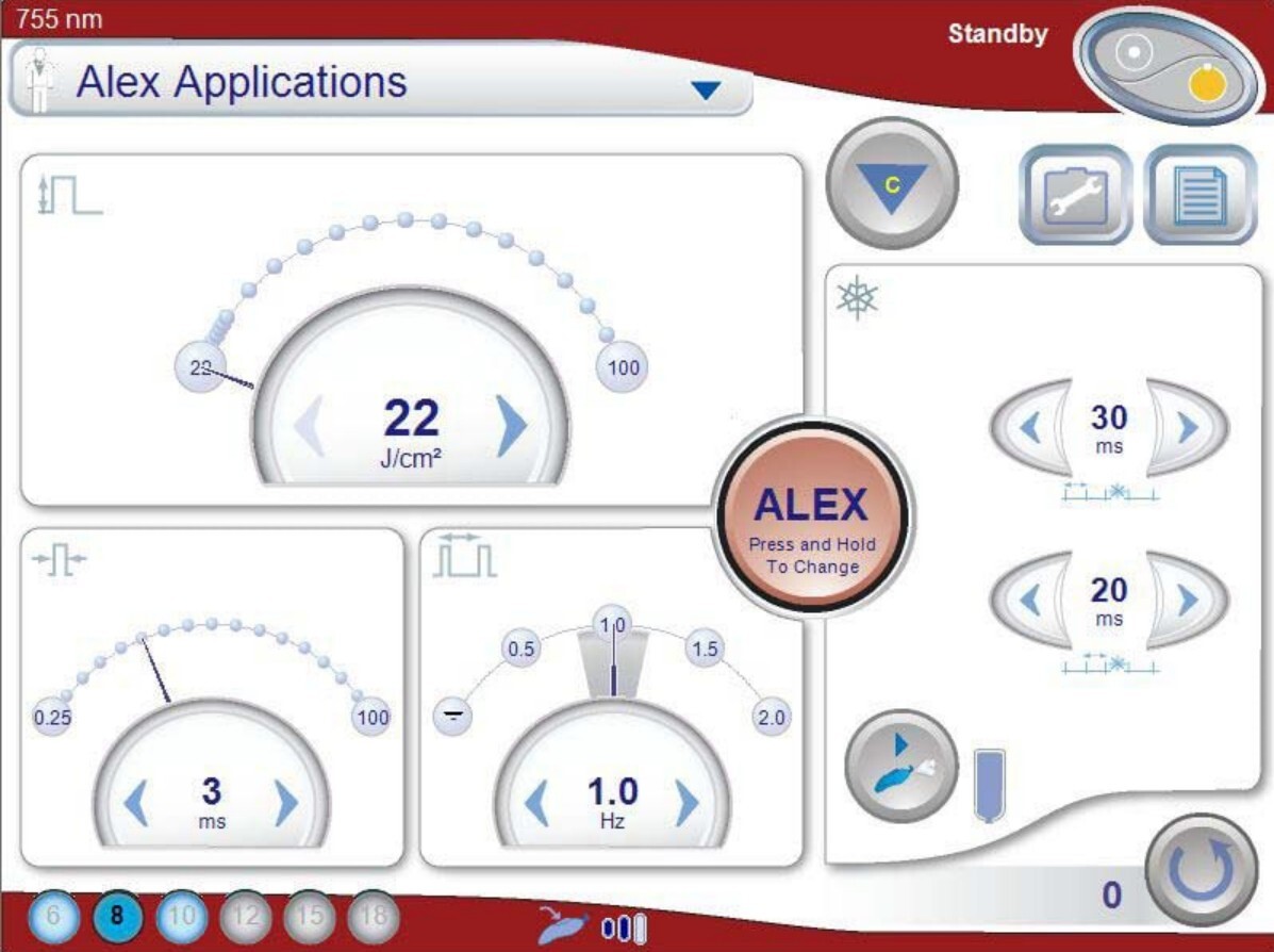 Калибровка лазерного аппарата Candela PRO