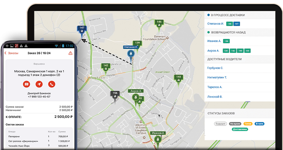 iikoDriver интерфейс