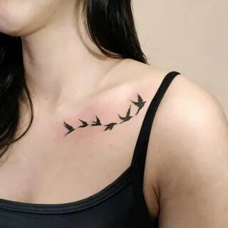 Тату (татуировки) Птицы на ключице: значение и эскизы для девушек и мужчин