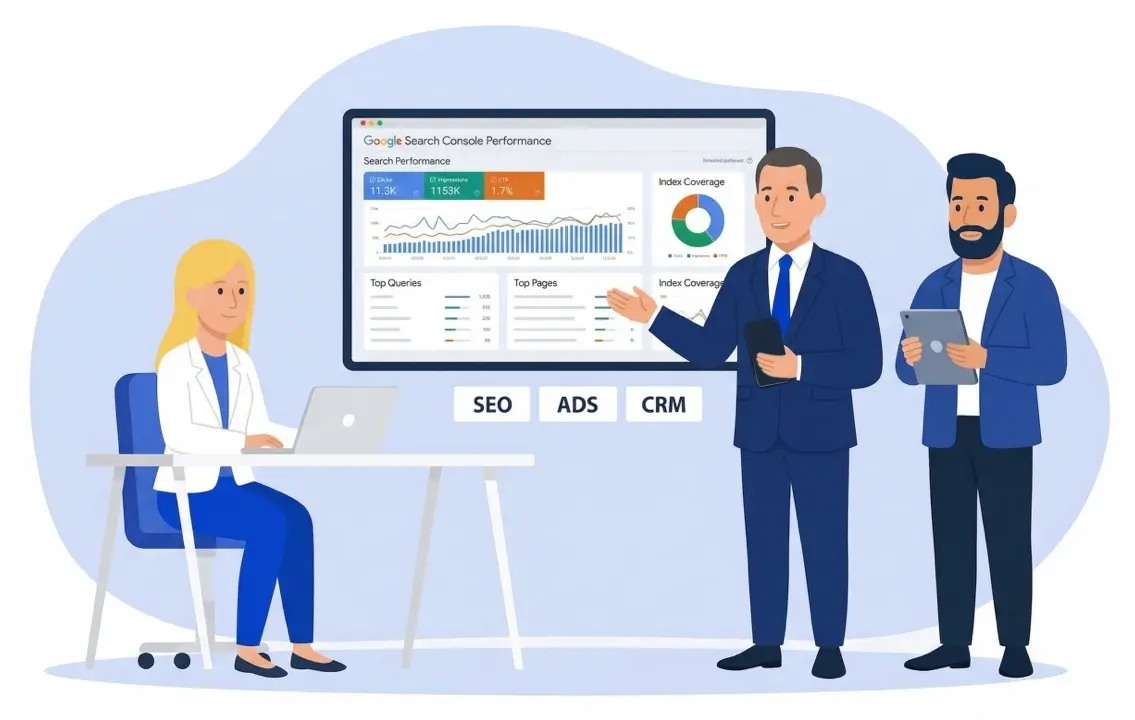 Специалисты маркетингового агентства Метрион разрабатывают способы увеличения трафика через Google Search Console