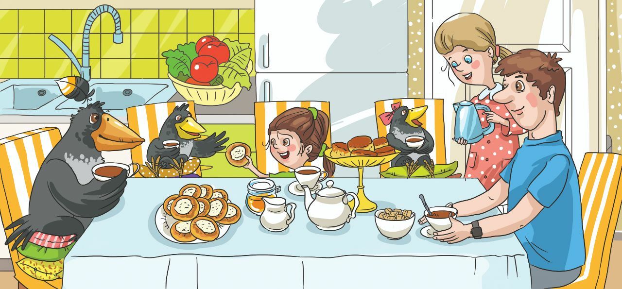 Интеллигентная ворона. Собери пазл.