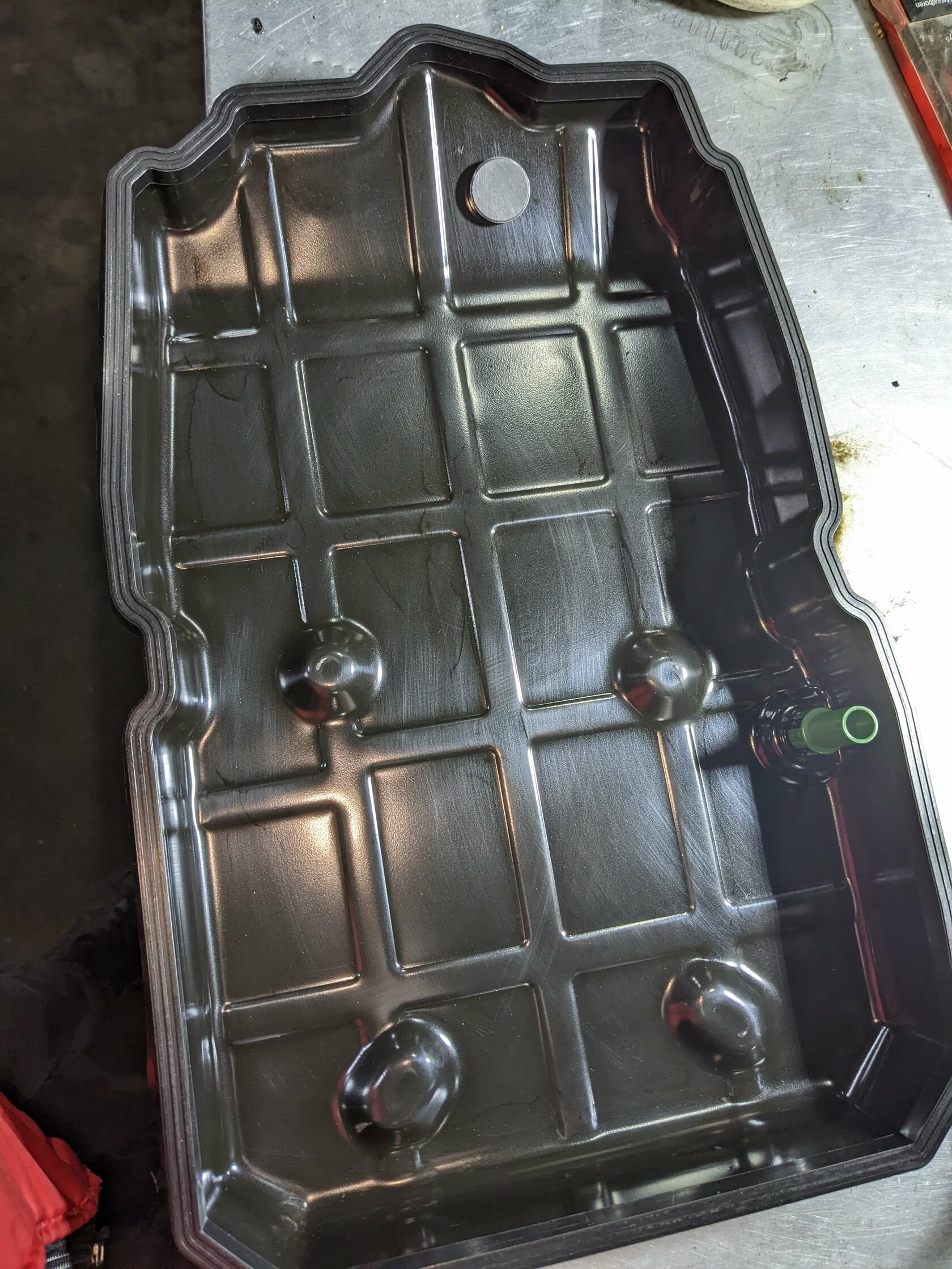 Очистка поддона и установка