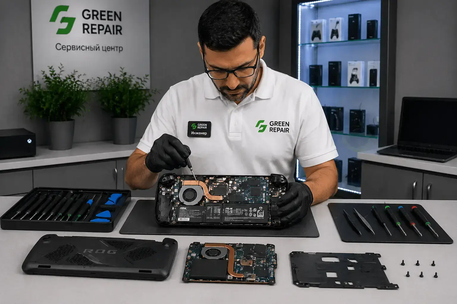 Ремонт ASUS ROG Ally и ROG Ally X в Green Repair в Москве