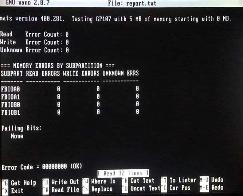 Report txt. Mats программа для тестирования видеокарт коды ошибок. Tserver тест видеопамяти AMD.