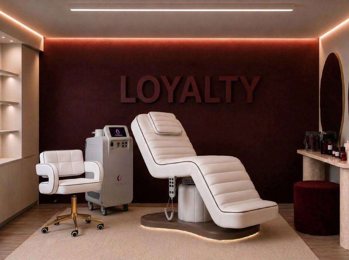 The Clinic Loyalty — skincare shelf