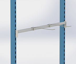 Торговые стеллажи для магазина с навесной балкой для крючкой