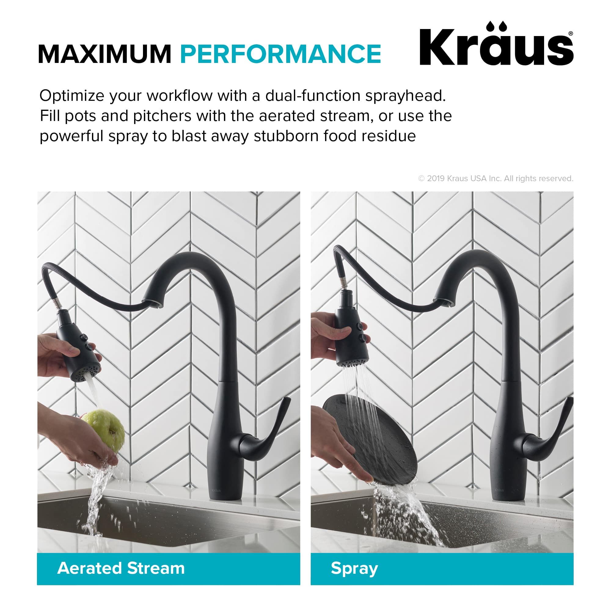 Кухонний змішувач Kraus KPF-1670MB - изображение 6