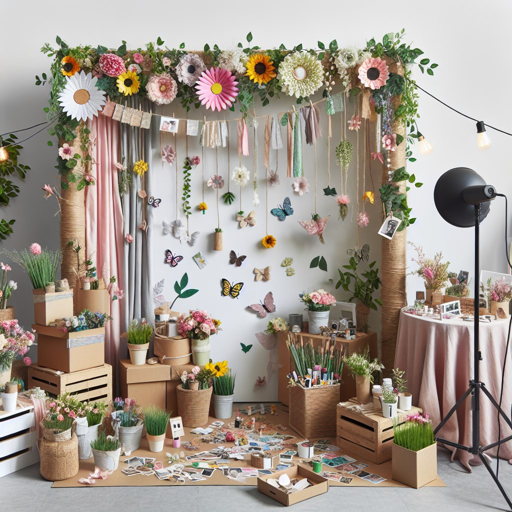 Как создать фотозону с элементами DIY