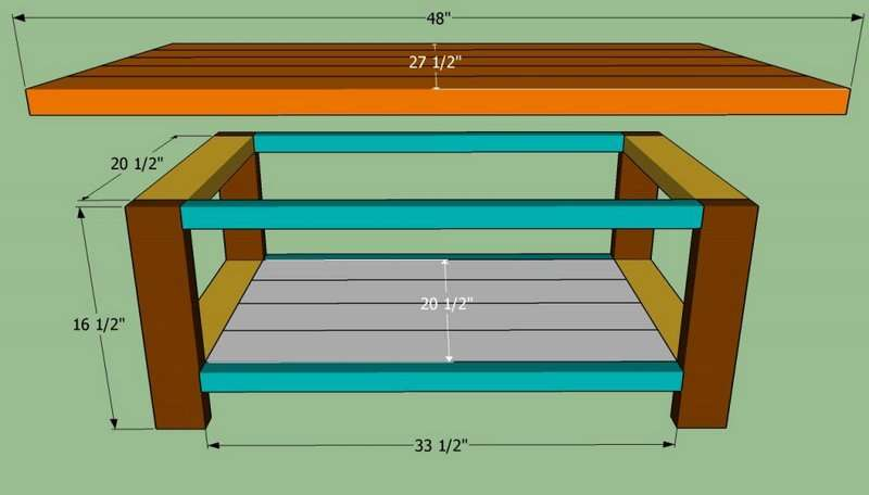 Журнальный столик. 3 способа сборки из готовых каркасов из ABS пластика