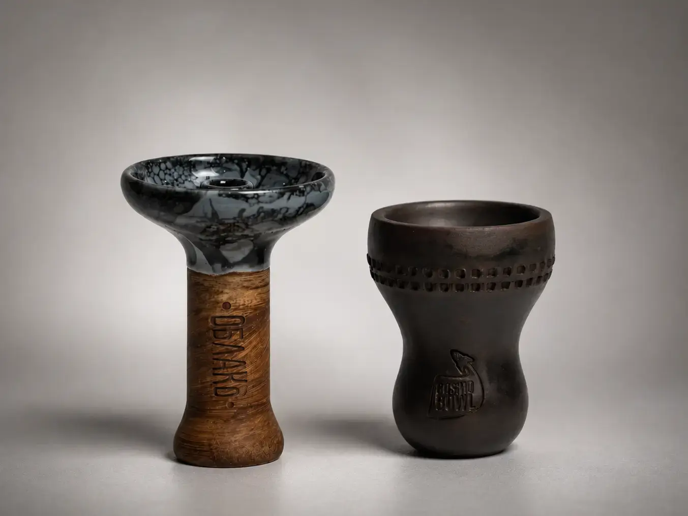 Comparison between a phunnel bowl and a traditional hookah bowl, highlighting different airflow designs that affect nicotine delivery.