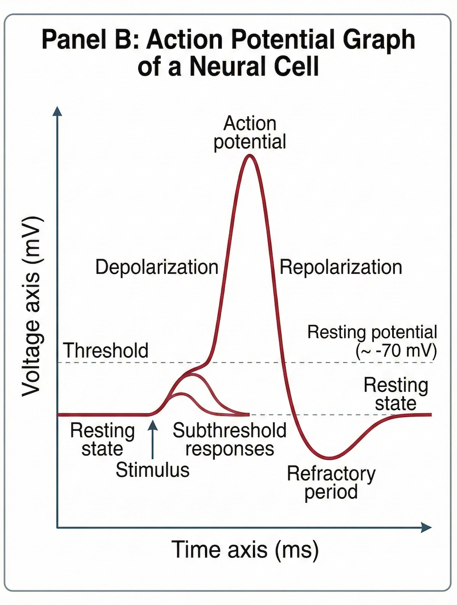Neuron action potential chart
